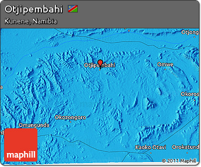 Political 3D Map of Otjipembahi