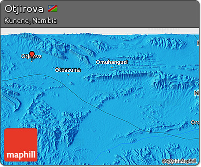 Political 3D Map of Otjirova
