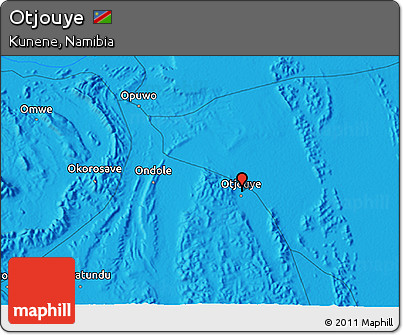 Political 3D Map of Otjouye