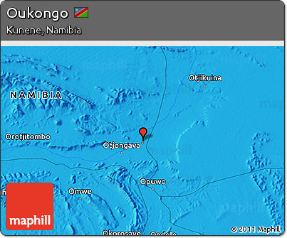 Political 3D Map of Oukongo
