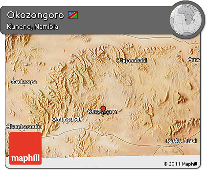 Satellite 3D Map of Okozongoro