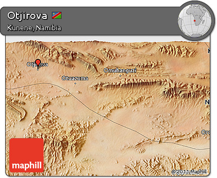 Satellite 3D Map of Otjirova