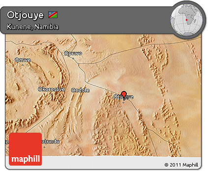 Satellite 3D Map of Otjouye