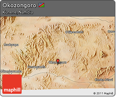 Satellite 3D Map of Okozongoro