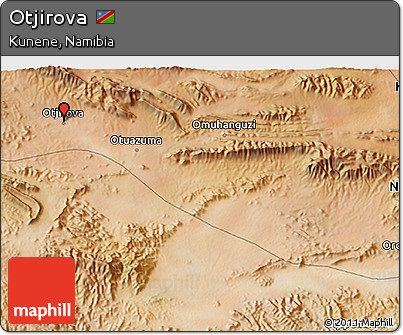 Satellite 3D Map of Otjirova