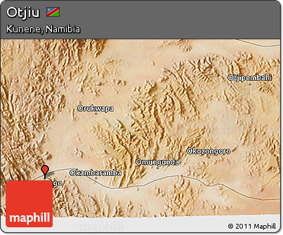 Satellite 3D Map of Otjiu