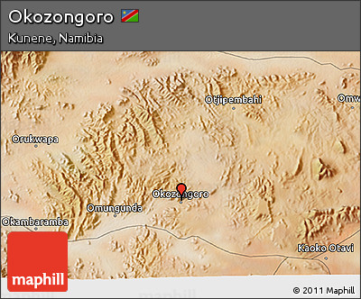 Satellite 3D Map of Okozongoro