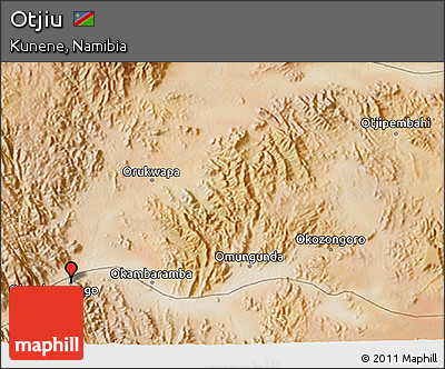 Satellite 3D Map of Otjiu