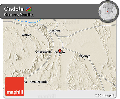 Shaded Relief 3D Map of Ondole