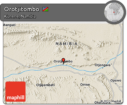 Shaded Relief 3D Map of Orotjitombo