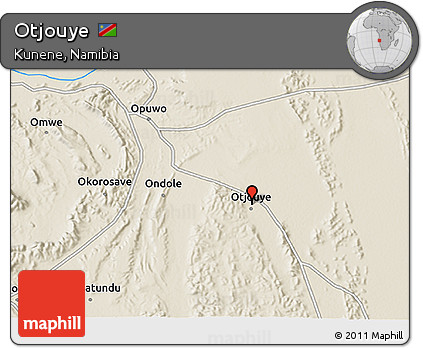 Shaded Relief 3D Map of Otjouye
