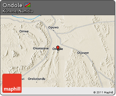Shaded Relief 3D Map of Ondole