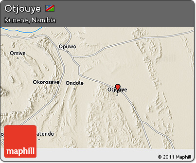 Shaded Relief 3D Map of Otjouye