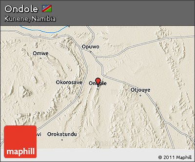 Shaded Relief 3D Map of Ondole
