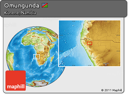 Physical Location Map of Omungunda