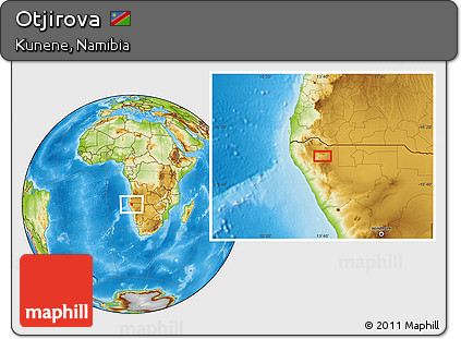 Physical Location Map of Otjirova