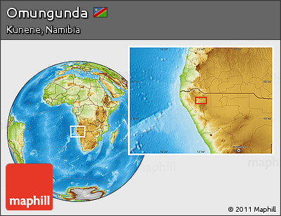 Physical Location Map of Omungunda