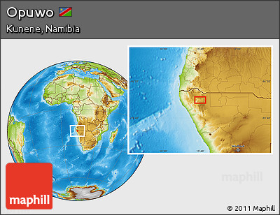 Physical Location Map of Opuwo