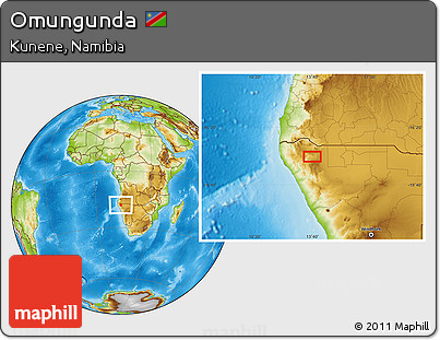 Physical Location Map of Omungunda