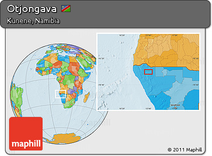 Political Location Map of Otjongava