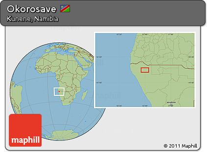 Savanna Style Location Map of Okorosave