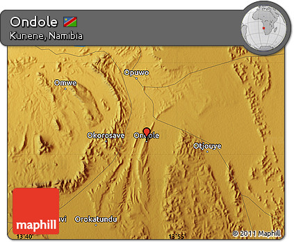 Physical Map of Ondole