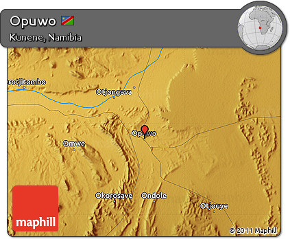 Physical Map of Opuwo