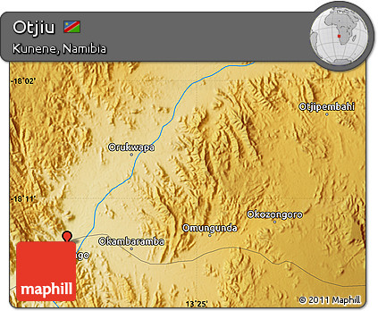 Physical Map of Otjiu
