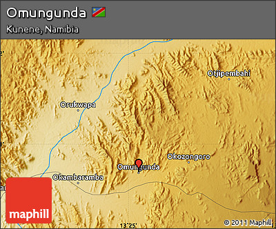 Physical Map of Omungunda