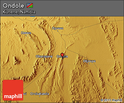 Physical Map of Ondole