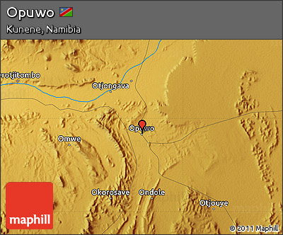 Physical Map of Opuwo