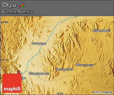 Physical Map of Otjiu
