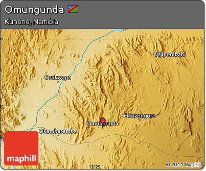 Physical Map of Omungunda