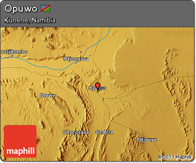 Physical Map of Opuwo