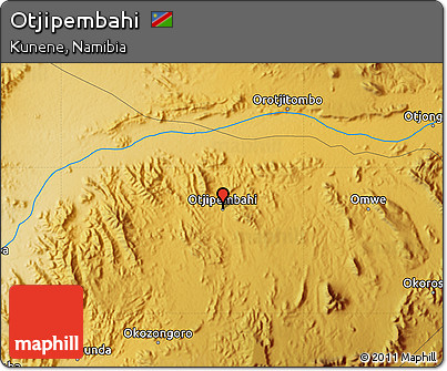 Physical Map of Otjipembahi