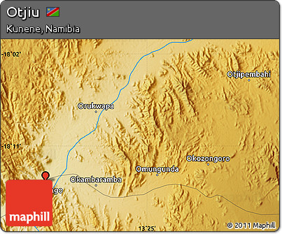 Physical Map of Otjiu