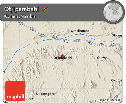 Shaded Relief Map of Otjipembahi