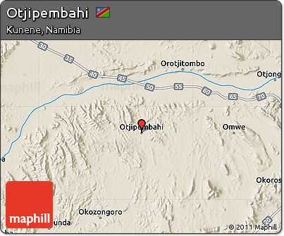 Shaded Relief Map of Otjipembahi