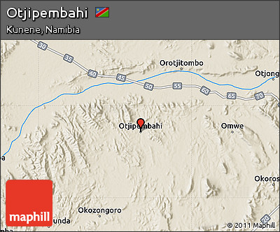 Shaded Relief Map of Otjipembahi
