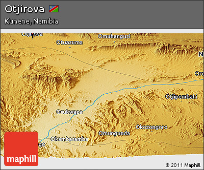 Physical Panoramic Map of Otjirova