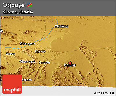 Physical Panoramic Map of Otjouye