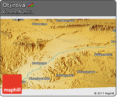 Physical Panoramic Map of Otjirova