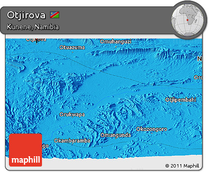 Political Panoramic Map of Otjirova