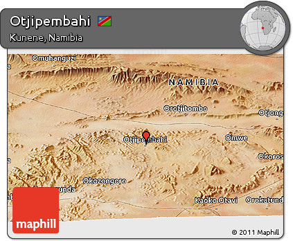 Satellite Panoramic Map of Otjipembahi