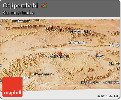 Satellite Panoramic Map of Otjipembahi