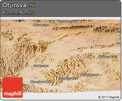 Satellite Panoramic Map of Otjirova