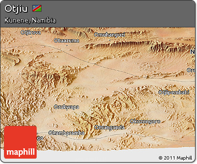 Satellite Panoramic Map of Otjiu