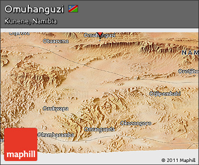 Satellite Panoramic Map of Omuhanguzi