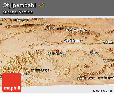 Satellite Panoramic Map of Otjipembahi