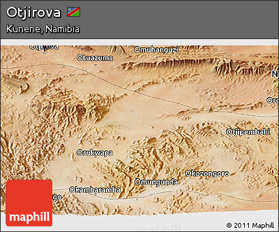 Satellite Panoramic Map of Otjirova